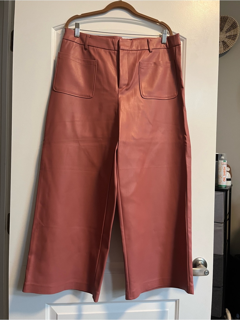 Eloquii Rose Mauve Faux-Leather Culottes